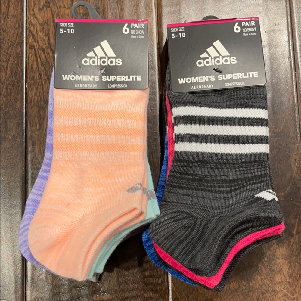 ❤️NEW!!!❤️Adidas 6 pairs No show Women’s Superlite